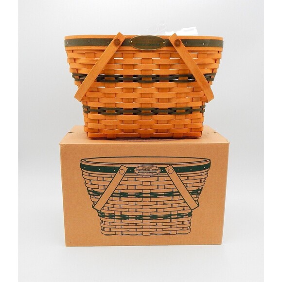 Longaberger Traditions 1997 Fellowship Basket Lid Liner Protector Handle Gripper - Picture 2 of 10